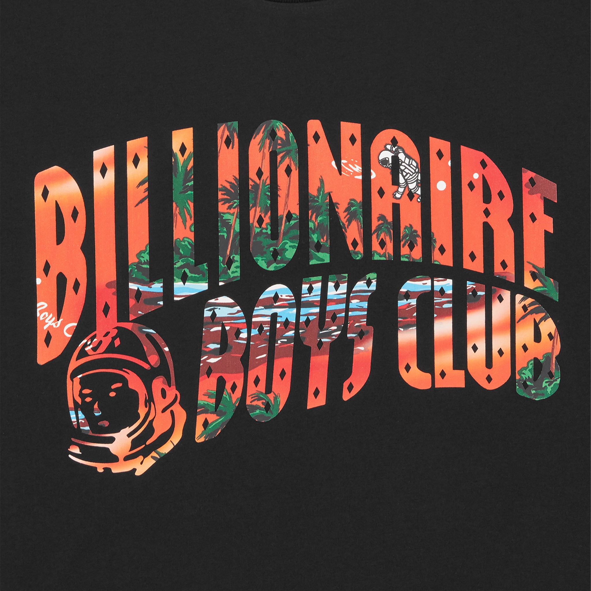 Mens Billionaire Boys Club Black Tropical Fill Arch Logo S/s T