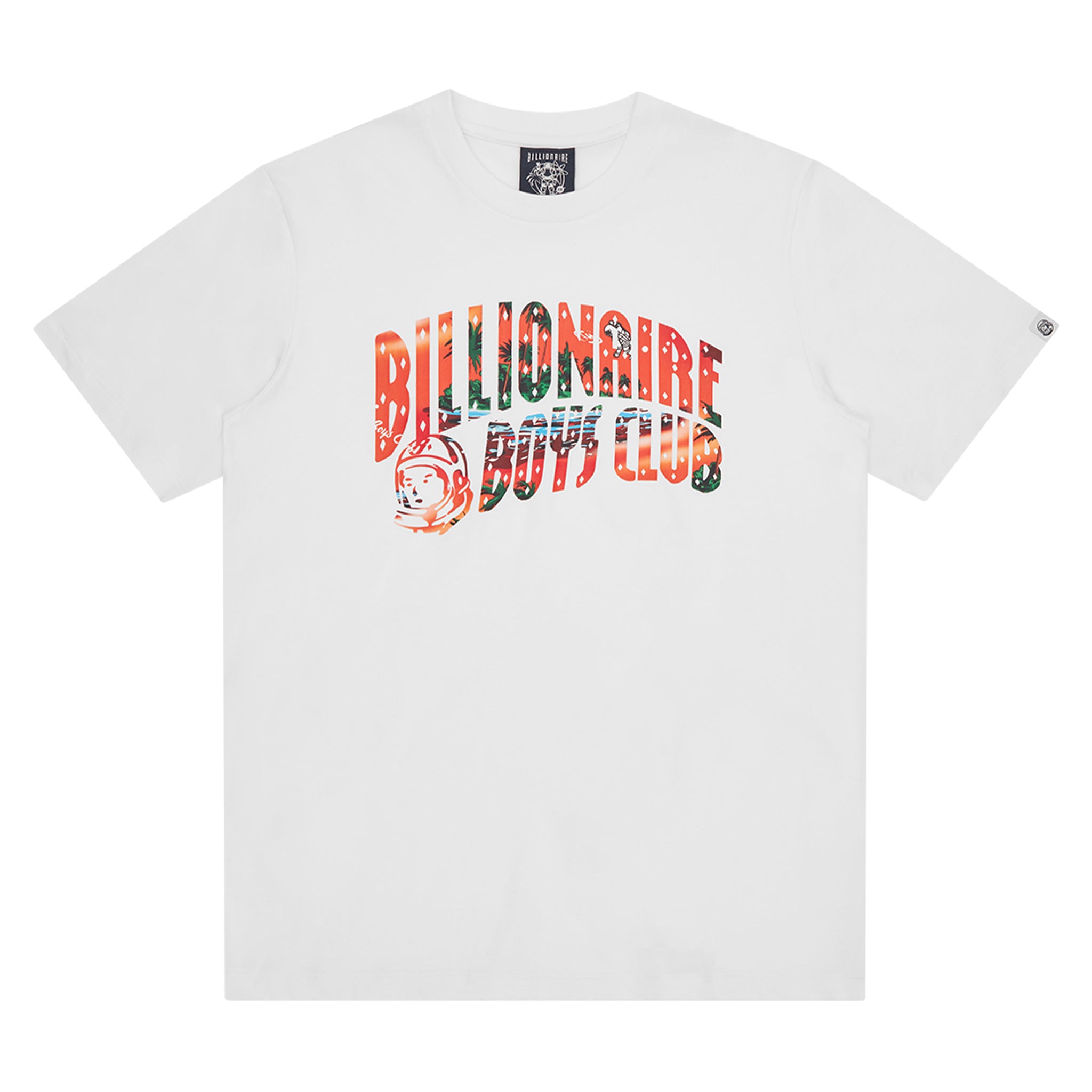 Mens Billionaire Boys Club White Tropical Fill Arch Logo S/s T