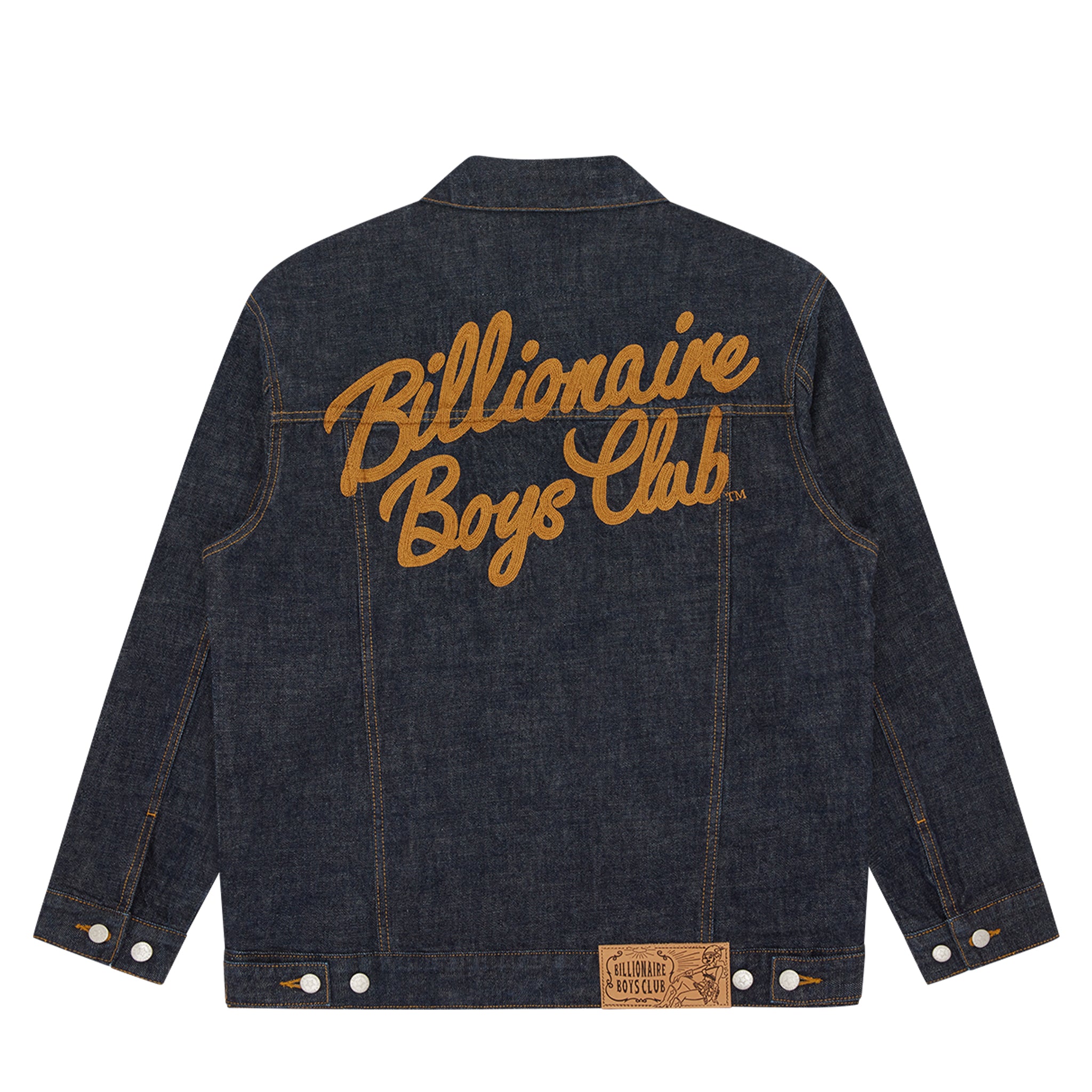 Mens Billionaire Boy's Club Indigo Script Logo Denim Jacket