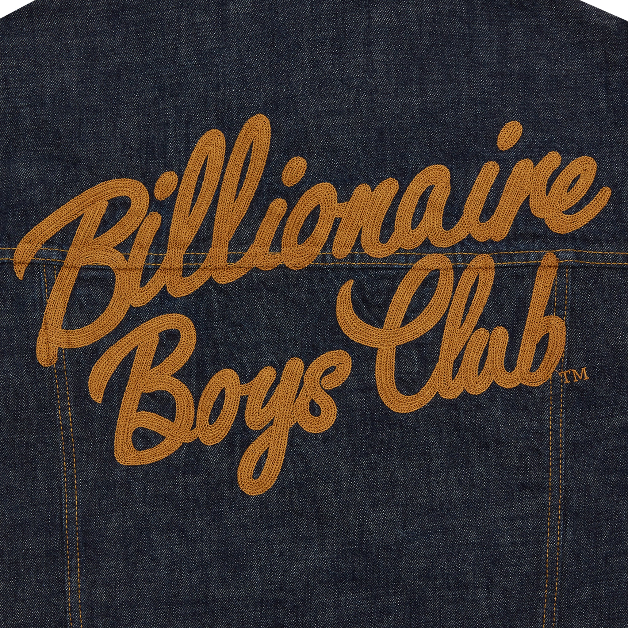 Mens Billionaire Boy's Club Indigo Script Logo Denim Jacket