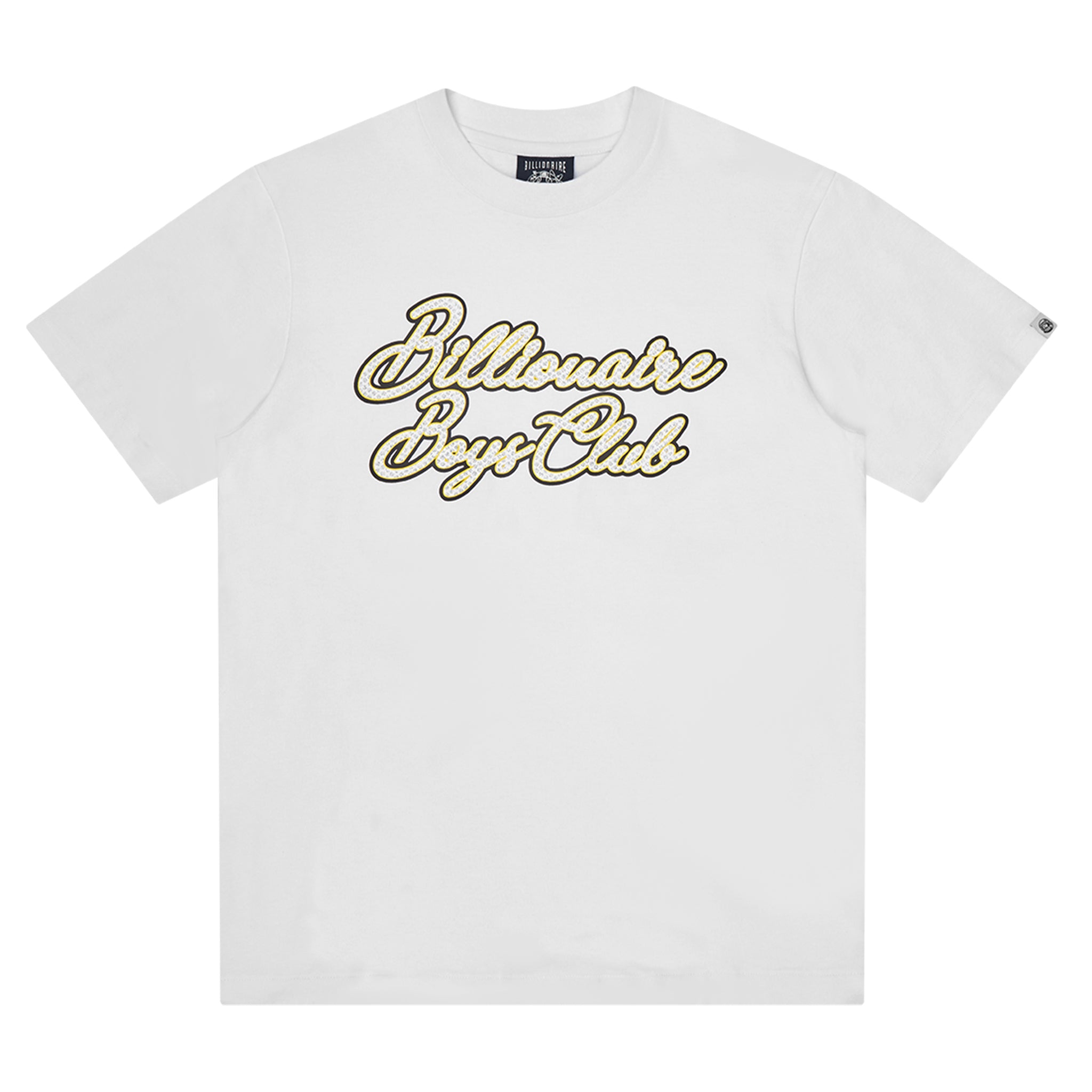 Mens Billionaire Boy's Club White Diamond Script Logo S/s T Shirt