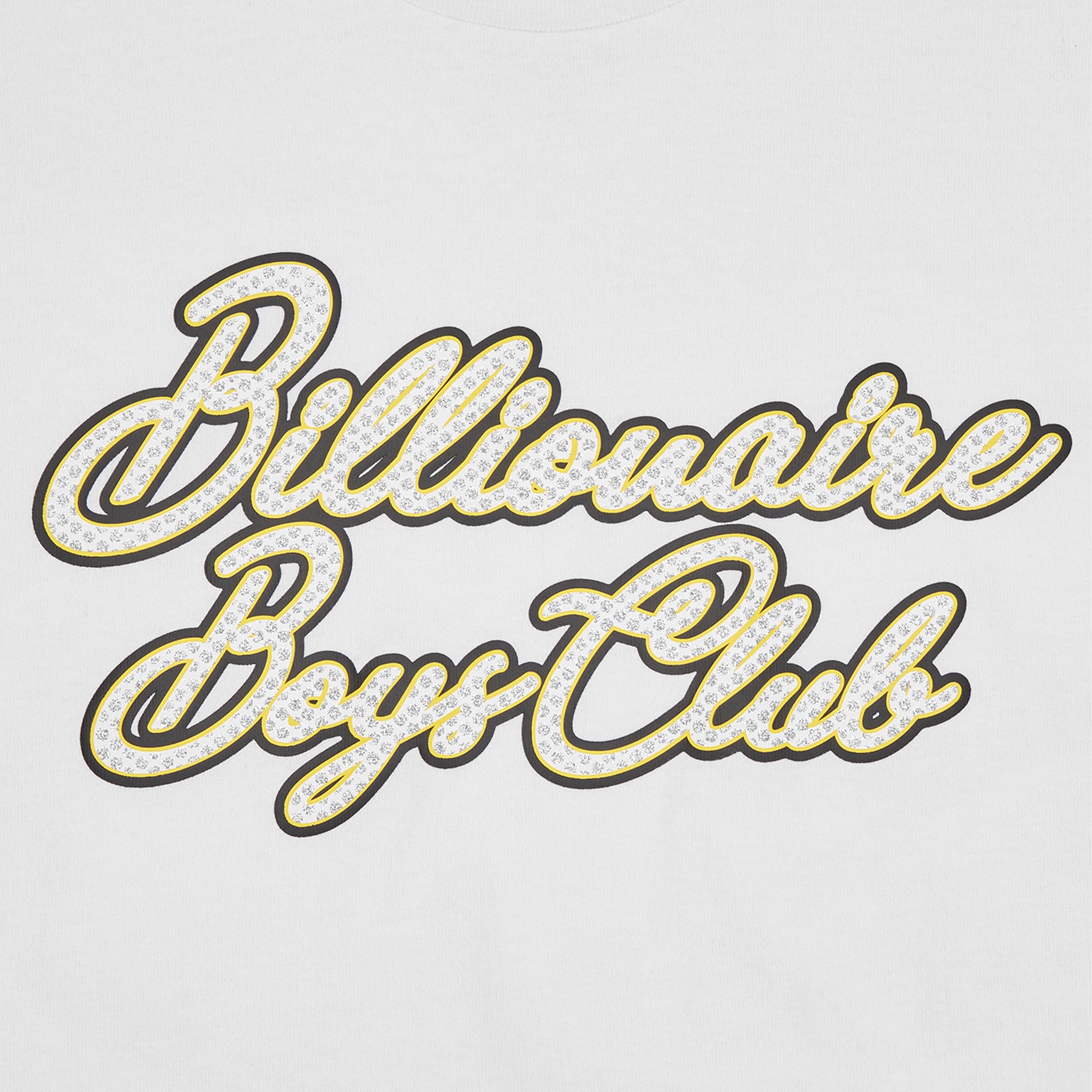 Mens Billionaire Boy's Club White Diamond Script Logo S/s T Shirt