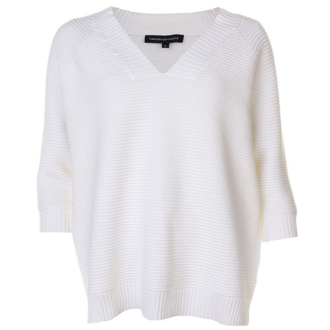 Womens Winter White Mozart Ripple Knitted Jumper