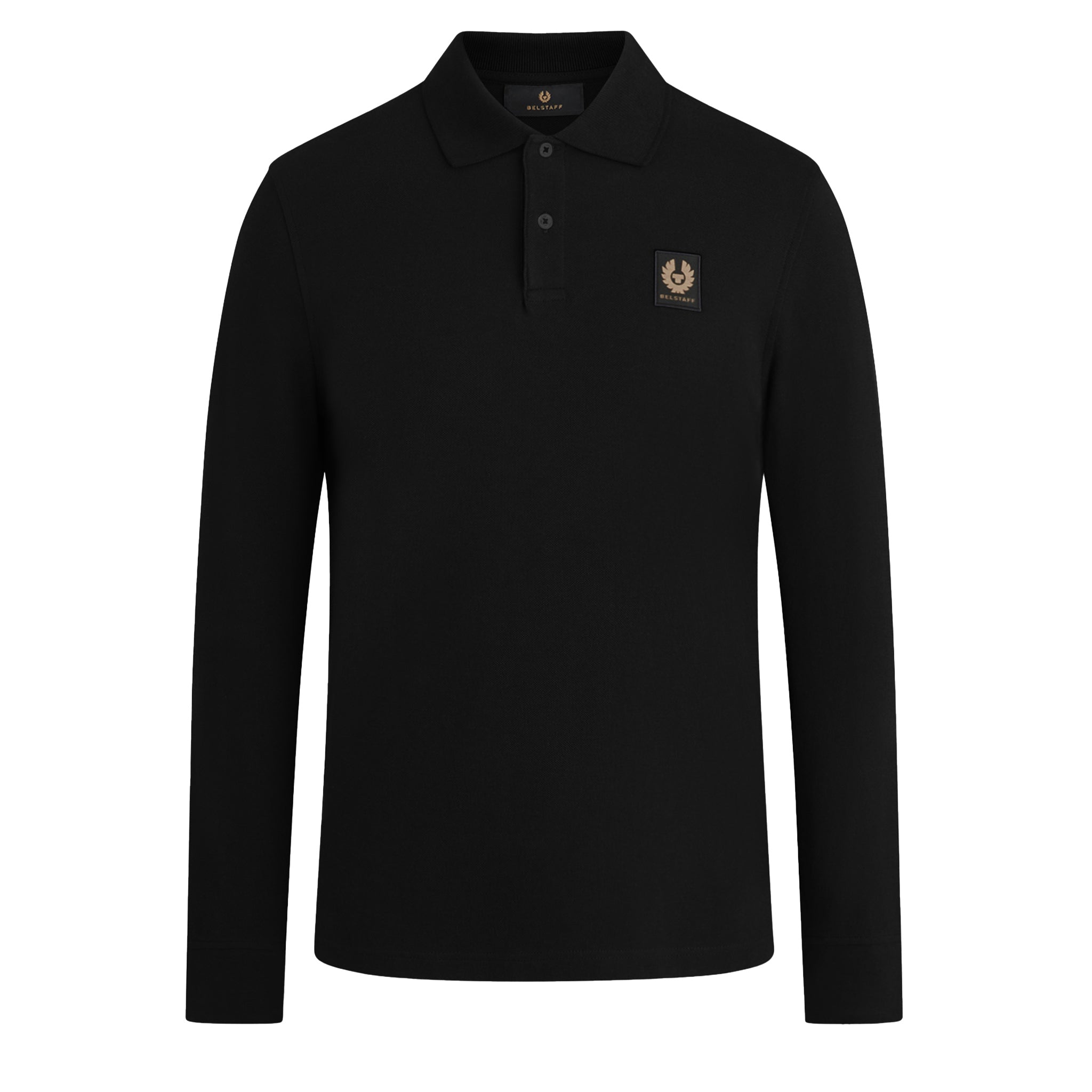 Mens Belstaff Dark Ink Branded L/s Polo Shirt