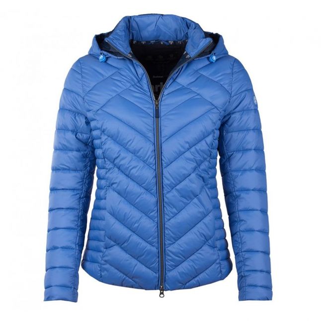 Womens Sea Blue Pentle Quilted Hood Jacket