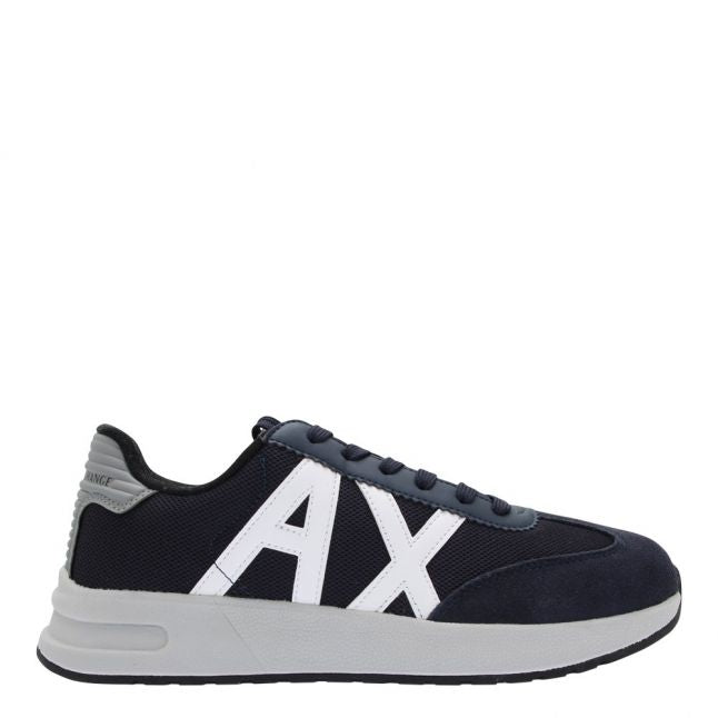 Mens Navy/White Dusseldorf Logo Trainers