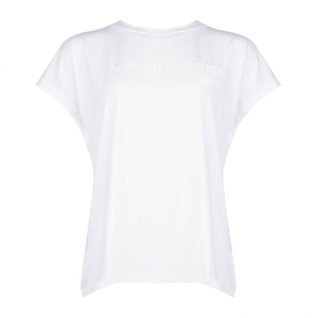 Womens Bright White Institutional Vinyl Logo S/s T Shirt