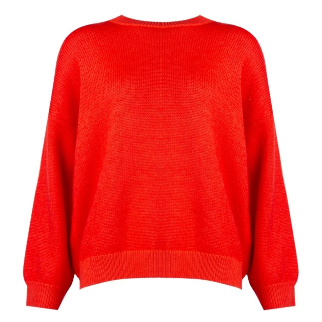 Casual Womens Bright Red Walotty Knitted Top