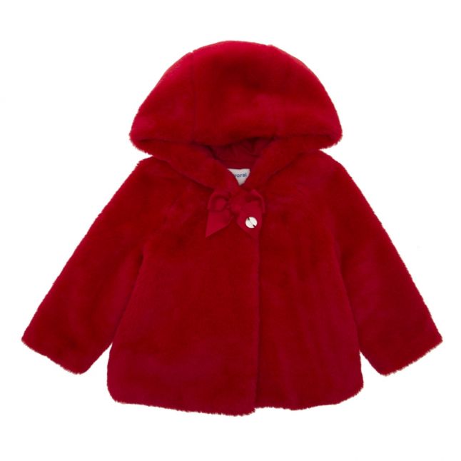 Infant Red Faux Fur Coat