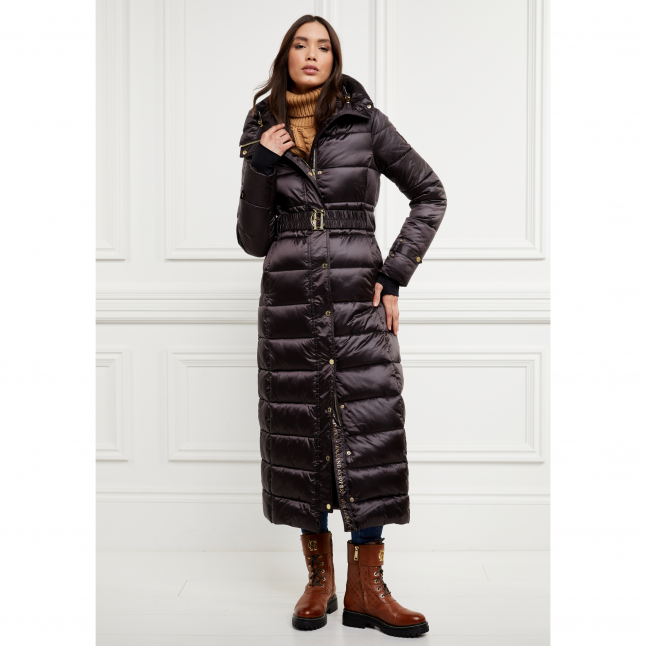 Womens Chocolate Arosa Longline Padded Coat