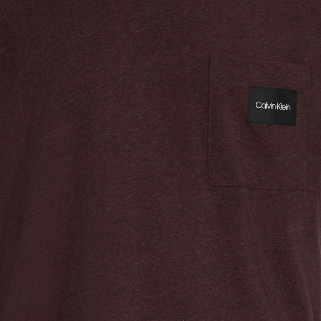 Mens Oxblood Heather Pocket S/s T Shirt