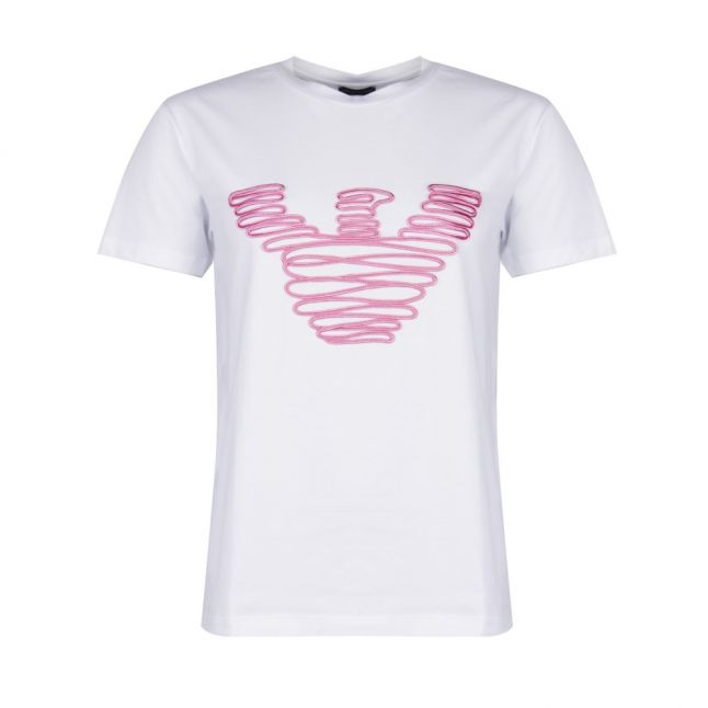 Womens White Eagle Ribbon S/s T Shirt