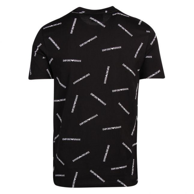 Mens Black Logo Print S/s T Shirt