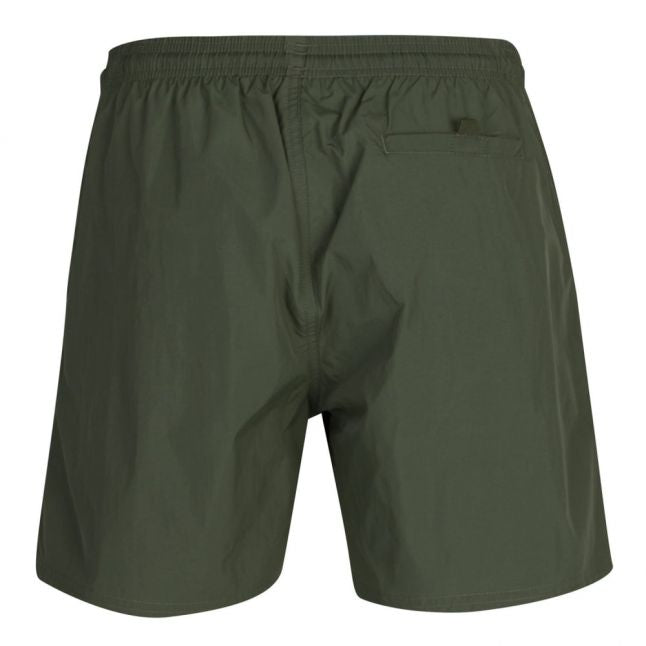 Mens Dark Green Octopus Side Logo Swim Shorts