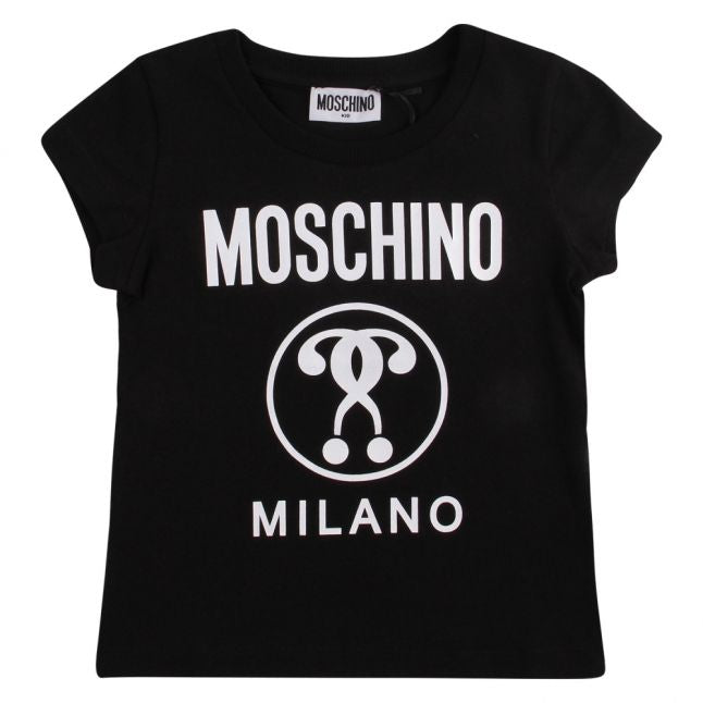 Girls Black Milano Logo S/s T Shirt