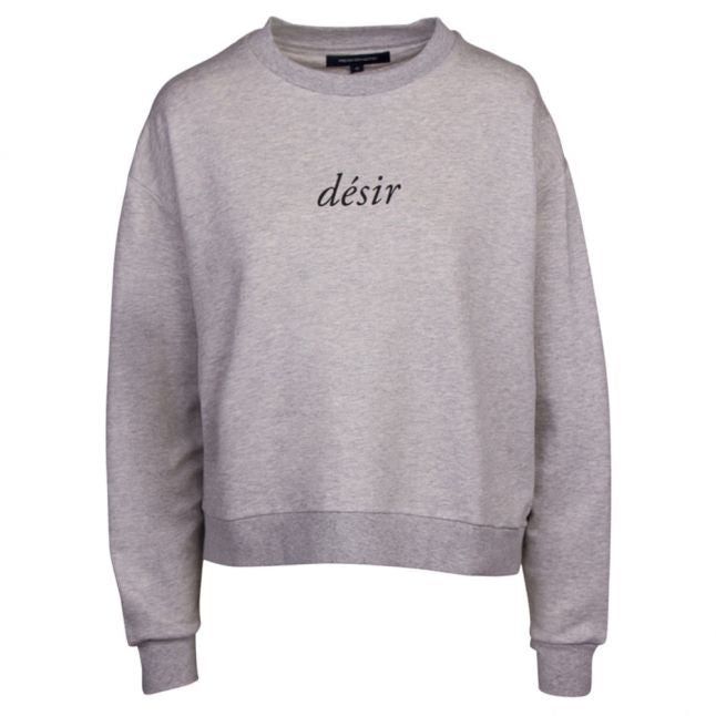 Womens Light Grey Marl Desir Crew Sweat Top