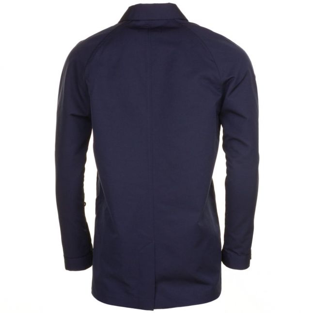 Mens Blue Granite Bonded Caban Mac Jacket