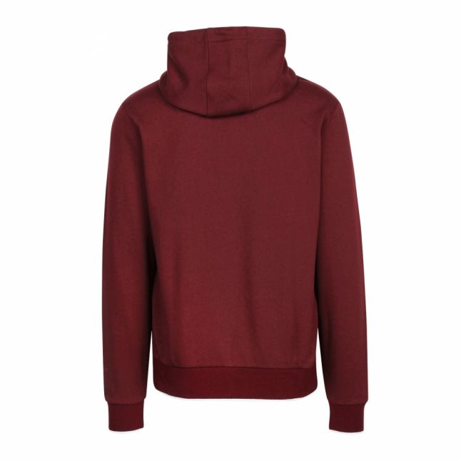 Mens Oxblood Front Logo Hooded Sweat Top