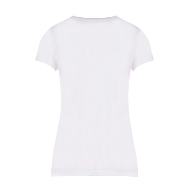 Womens White Hello Graphic S/s T Shirt