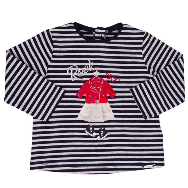 Baby Navy Rocker L/s T Shirt