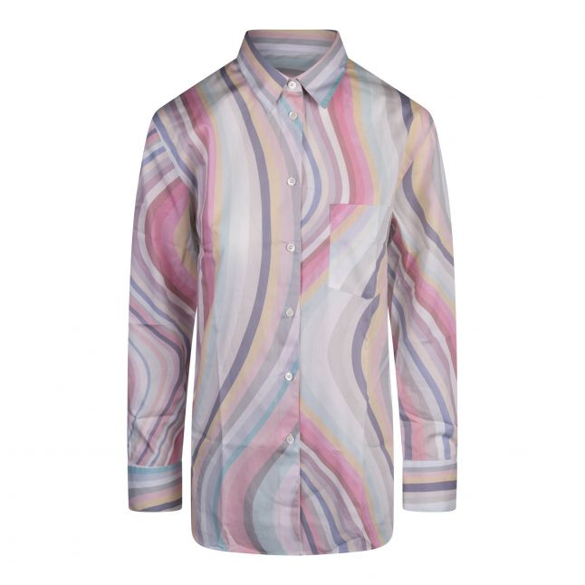 Womens Multi Colour Faded Swirl L/s Shirt