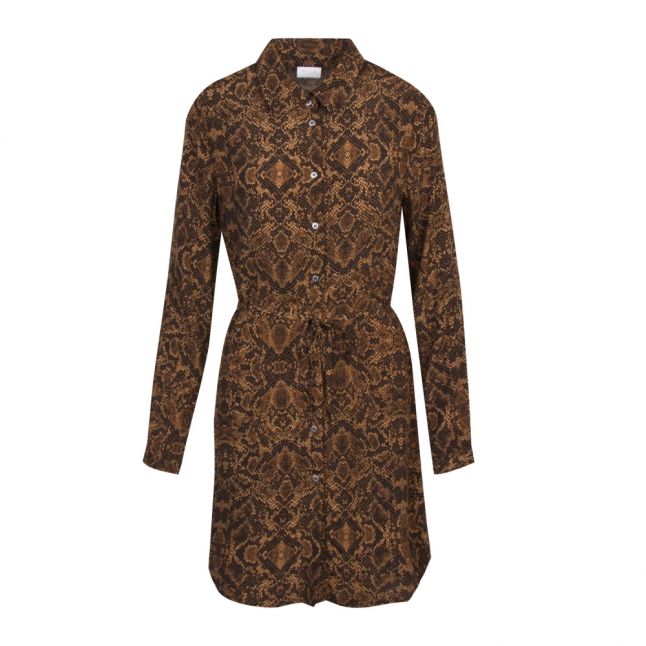 Womens Brown Viviskasiasa Snake Shirt Dress