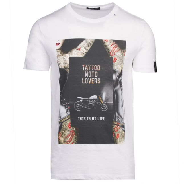 Mens White Tattoo Lovers S/s T Shirt