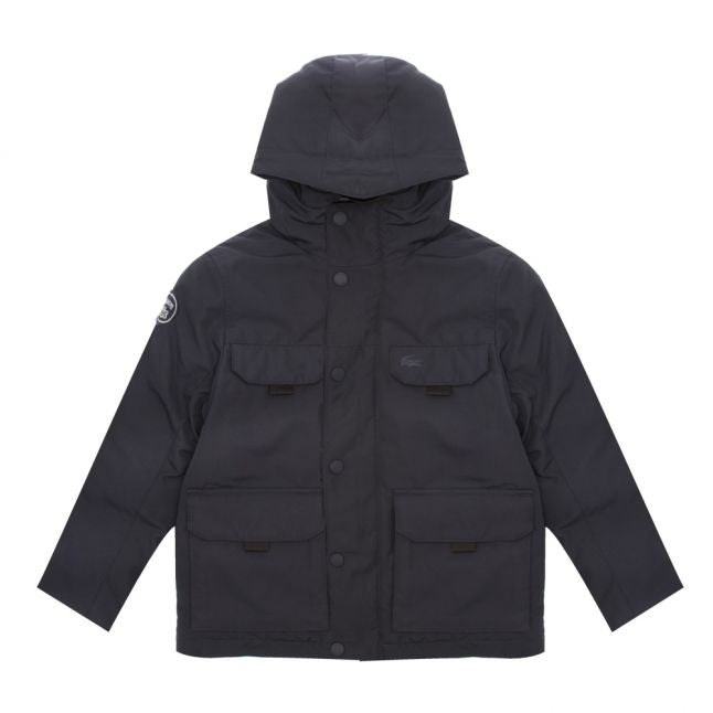 Boys Meridian Blue Branded Hooded Coat