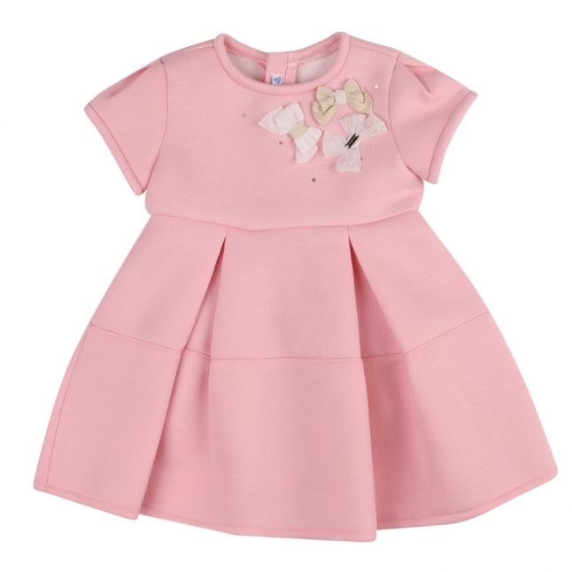 Infant Rose Bow Pleated Dress