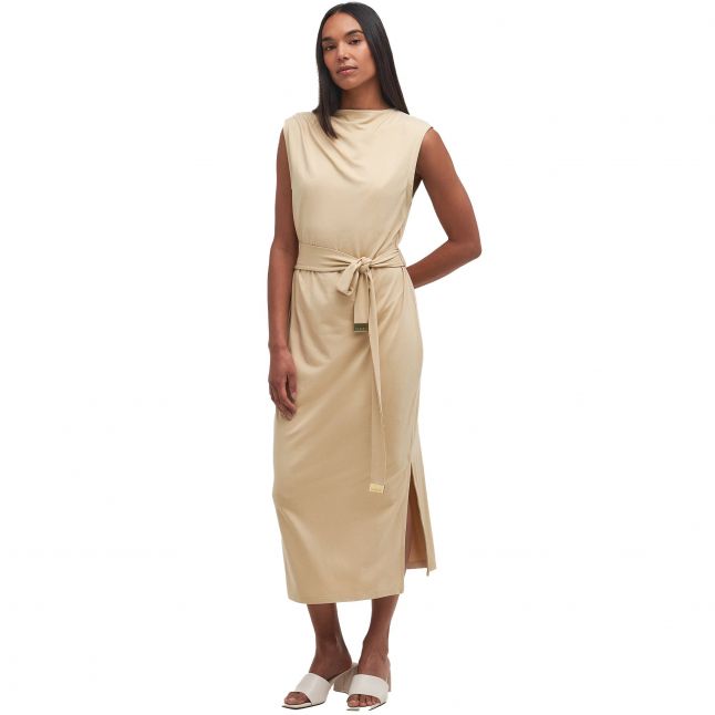 Womens	Beige Courtney Midi Dress