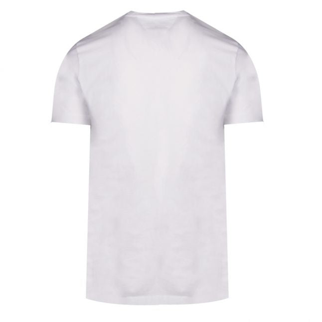 Mens Bright White Stripe Logo S/s T Shirt