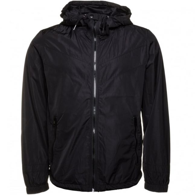 Mens Black J-Azzerad Zip Hooded Jacket