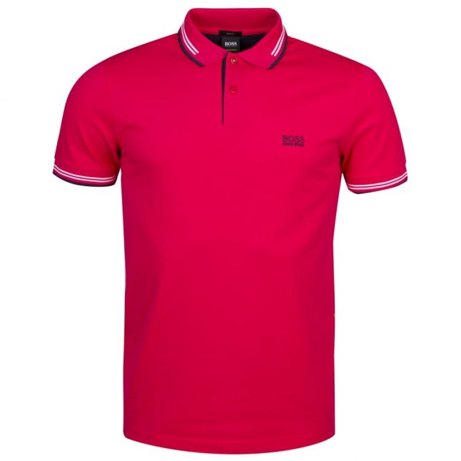 Athleisure Mens Bright Pink Paul Slim S/s Polo Shirt