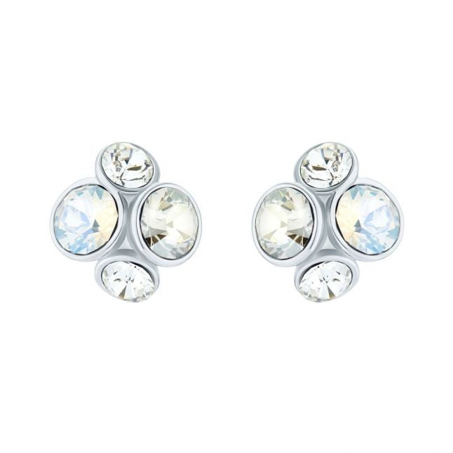 Womens Silver/Clear Multi Lynda Jewel Cluster Studs