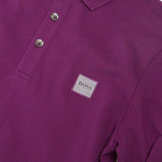 Casual Mens Purple Passerby L/s Polo Shirt