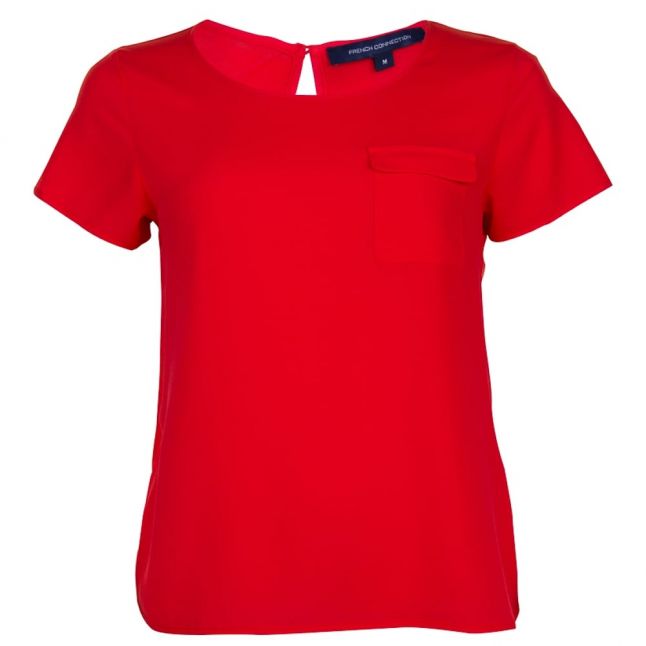 Womens Sunset Wave Classic Crepe Pocket Top