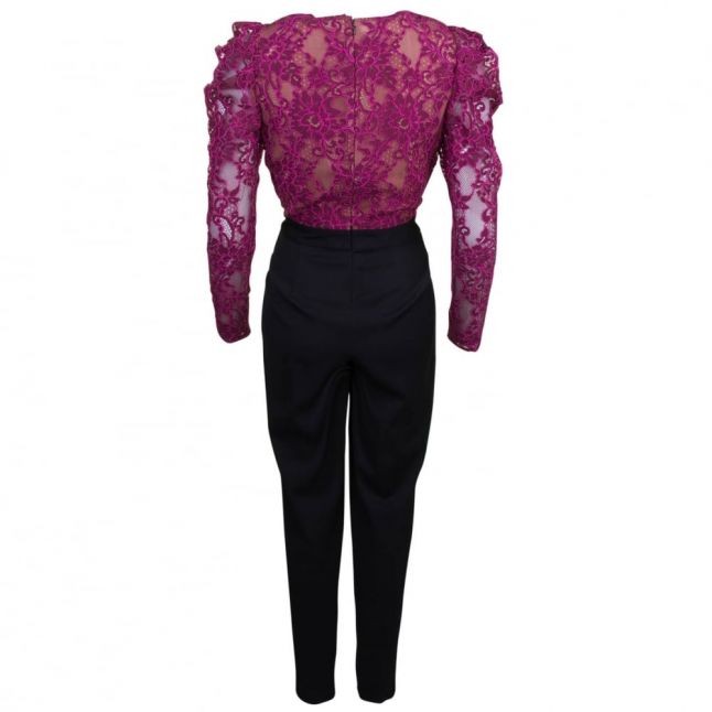 Womens Merlot Lace Jumpsuit