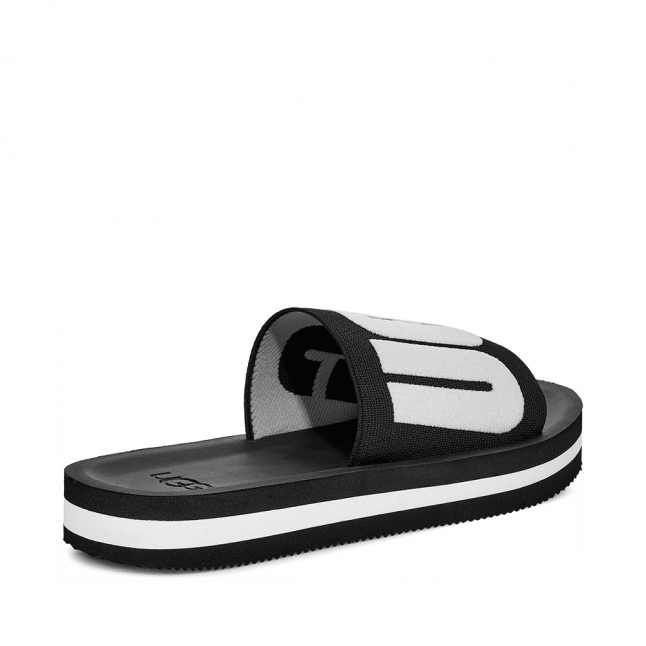 Womens Black Zuma Graphic Slides