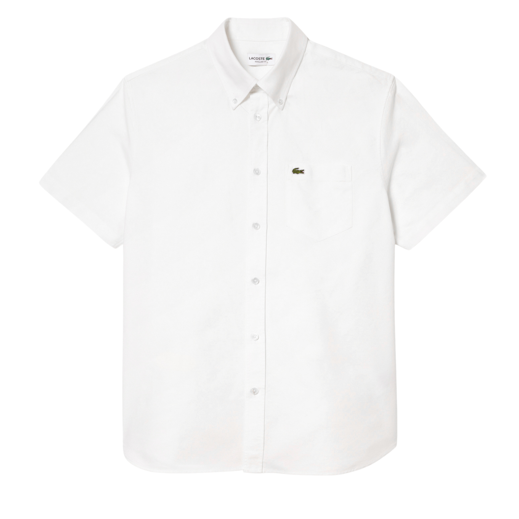 Mens Lacoste White Oxford Casual S/s Shirt