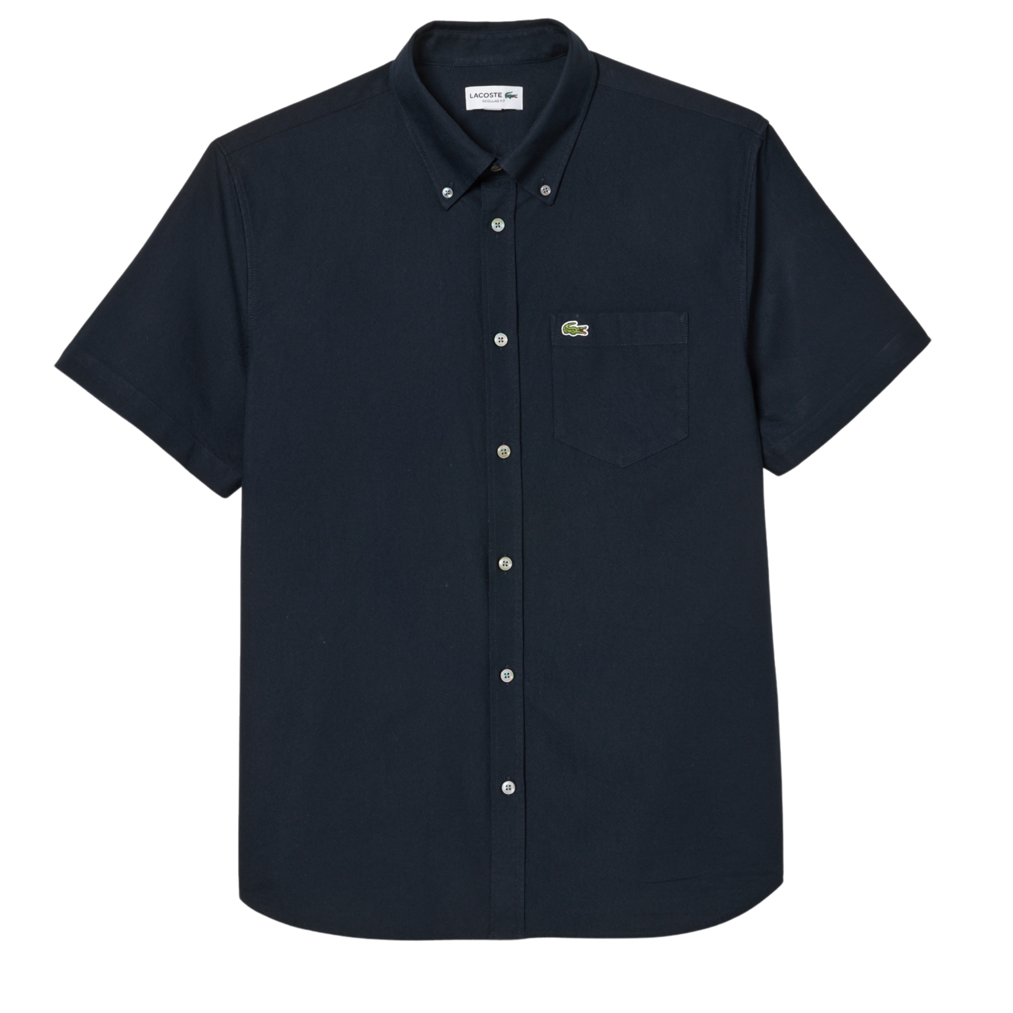 Mens Lacoste Abysm Navy Oxford Casual S/s Shirt