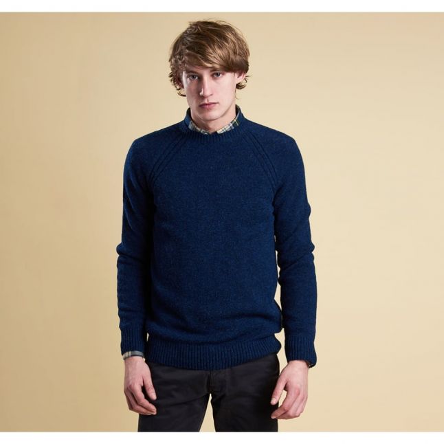 Heritage Mens Deep Blue Rydal Crew Knit Jumper