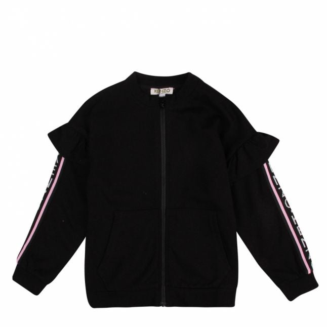 Junior Black Gaycie Tape Frill Sweat Jacket