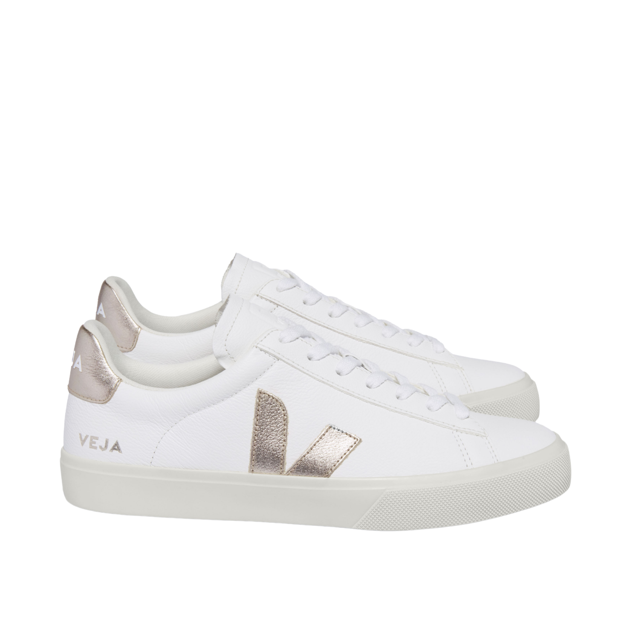 Womens VEJA Extra White/Platine Campo Trainers