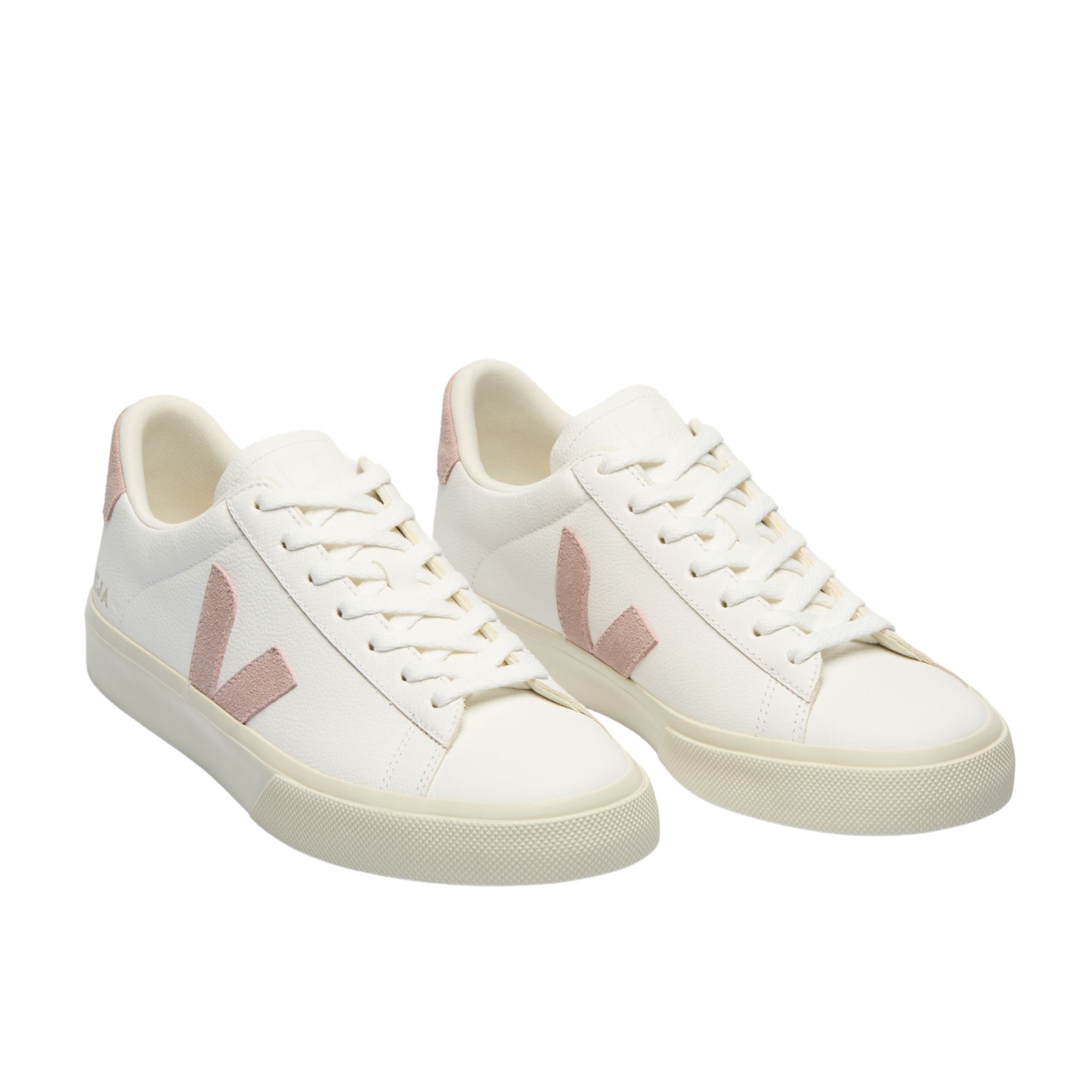 Womens VEJA Extra White/Babe Campo Trainers