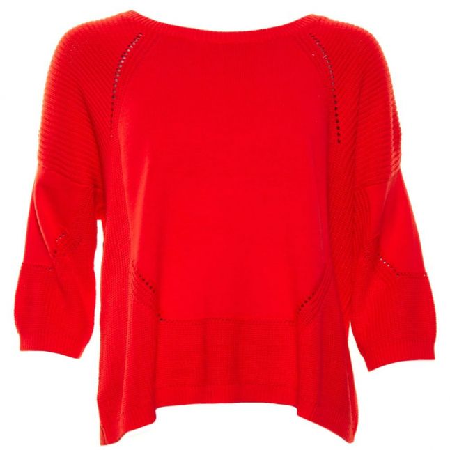 Womens Riot Red Rimsky Knits Jumper