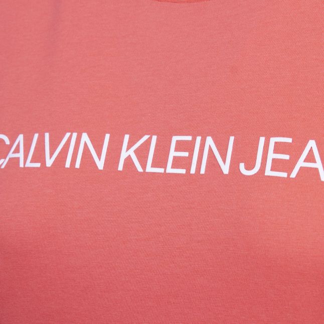 Calvin Klein Womens Island Punch Institutional Logo Slim Fit S/s T Shirt