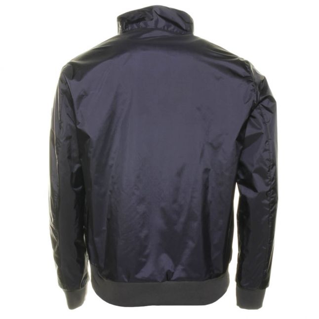 Mens Navy Branded Zip Through Jacket