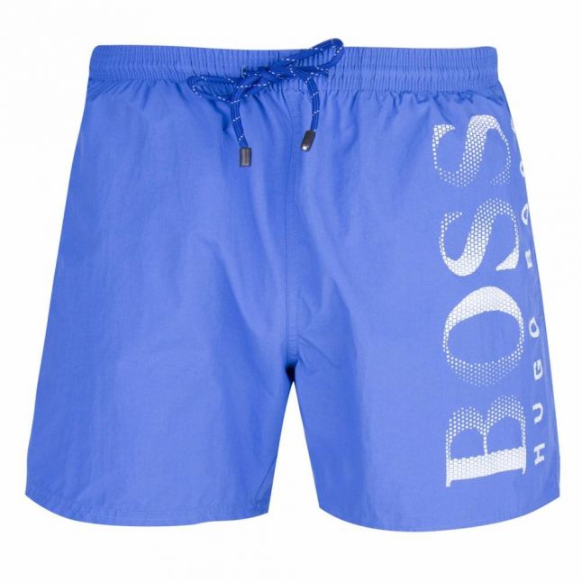 Mens Medium Blue Octopus Side Logo Swim Shorts