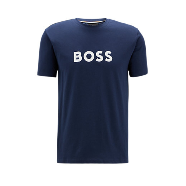 Mens BOSS Navy Logo Logo UV S/s T Shirt