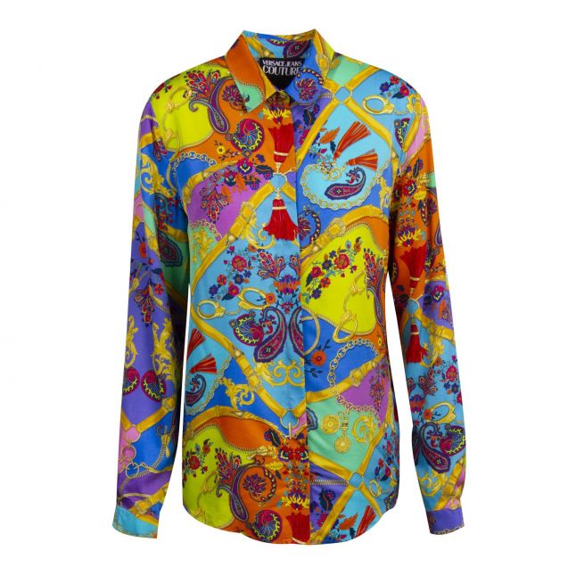 Versace Jeans Couture Womens Multicoloured Paisley Belt Print Blouse